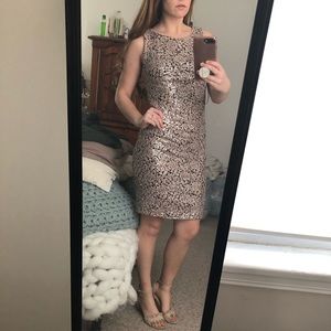 Calvin Klein sparkly blush pink dress